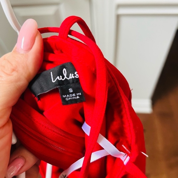 NWT lulus size small Elegant Red Dress - Picture 5 of 7